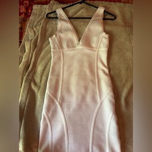 Bebe white bandage dress small